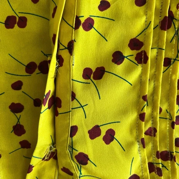 Unique Vintage retro floral short sleeve button up/button down blouse shirt top - Picture 8 of 8